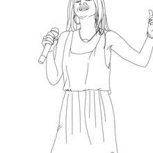Mundo, Desenho da Selena Gomez cantando ao vivo para colorir