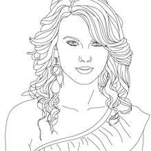 Desenho para colorir da Taylor Swift