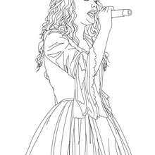 Desenho da cantora Taylor Swift para colorir