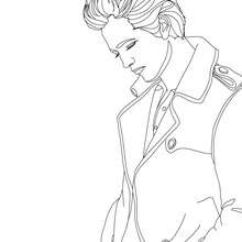 Desenho do Robert Pattinson  para colorir