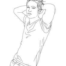 Desenho do lindo Robert Pattinson  para colorir
