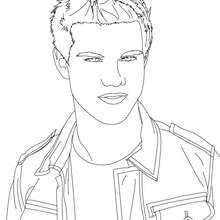 Retrato do Taylor Lautner  para colorir