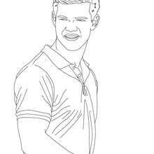 Desenho do Taylor Lautner de twilight para colorir