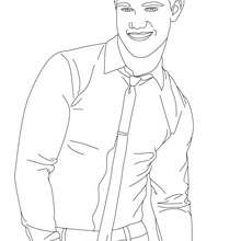 Desenho do lindo sorrido do Taylor Lautner  para colorir