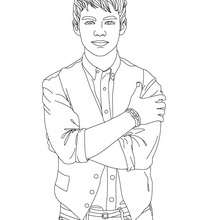 Desenho do Joe Jonas em pé para colorir