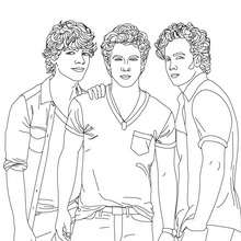camp rock, Retrato dos Jonas Brothers  para colorir