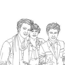 camp rock, Desenho do grupo Jonas Brothers  para colorir