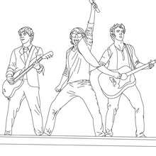 Desenho do show dos Jonas Brothers  para colorir
