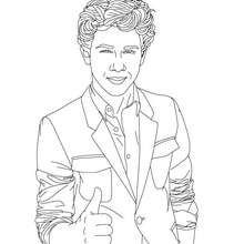 Desenho do Nick Jonas tudo joia para colorir