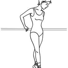 Desenho de uma Bailarina da ponta dos pés para colorir
