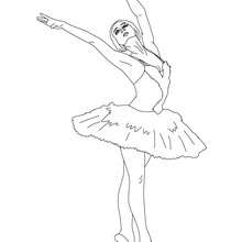 Desenho de uma linda bailarina para colorir
