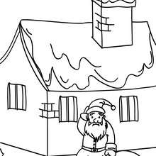 Desenho do Papai Noel depois de um tombo para colorir