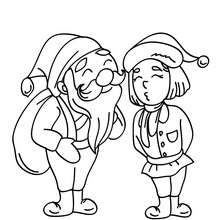 Desenho e Imagem Papai Noel Duende para Colorir e Imprimir Grátis para  Adultos e Crianças (Meninas e Meninos) 