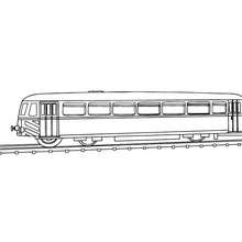 Desenho de um velho trem para colorir