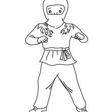 Desenhos para colorir de desenho para colorir de uma fantasia de ninja  