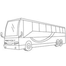 Desenho de um ônibus de excursões para colorir