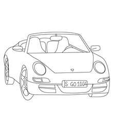 Desenho de uma bela Porsche Carrera para colorir