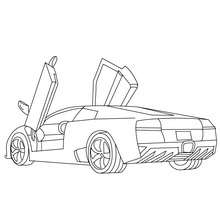 Desenho para colorir de uma Lamborghini Murcielago