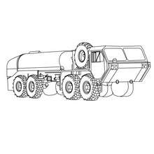 Desenho de um Caminhão de combustível  para colorir