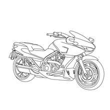 Desenho de uma moto esportiva para colorir online