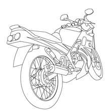 Desenhos para colorir de desenho de uma moto de corrida com seu