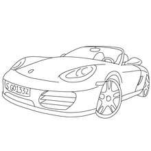 Desenho de um Porsche Boxster Cabriolet para colorir