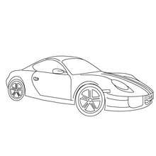 Desenho de uma Porsche Cayman para colorir