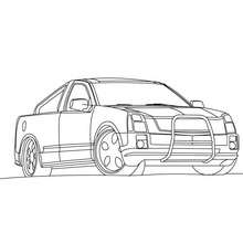 Desenho de um Pickup afinado para colorir