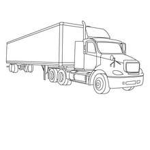 Desenho para colorir de um caminhão
