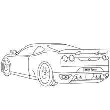 Desenho de uma Ferrari F430 para colorir