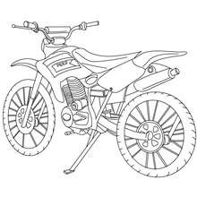 Desenho de uma motocross para colorir