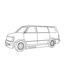 caminhão, Desenho de uma van Chevy para colorir