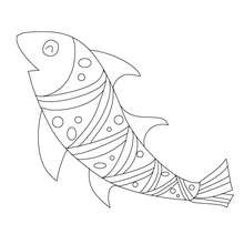 Desenho de um peixe estranho para colorir