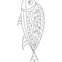 Desenho de um peixe bobo para colorir