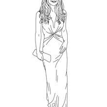 Desenho da linda Kate Middleton para colorir