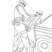 Desenho de Polícia a correr para Colorir - Colorir.com