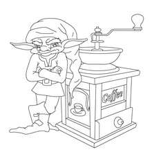 goblin, Desenho do conto O Duende da Mercearia para colorir