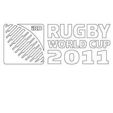 Logotipo da copa do mundo de Rugby de 2011 para colorir
