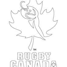Desenho do time de Rugby do Canada para colorir