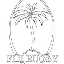 Desenho do time de Rugby da República de Fiji para colorir