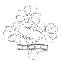 Desenho do time de Rugby da Irlanda IRFU para colorir
