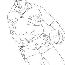 Desenho do jogador de Rugby JONAH LOMU para colorir