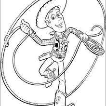 Woody com uma corda de rodeio