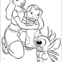 Lilo e Stitch desenho para colorir