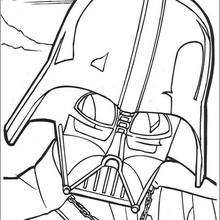 Retrato do Darth Vader para colorir
