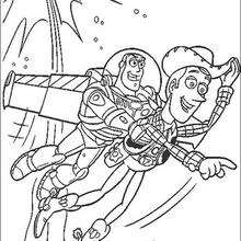 Buzz e Woody voando