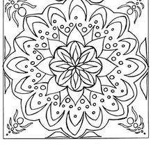 Grande Mandala com FLOR para colorir