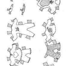 Desenhos para colorir de desenho de roupas para modelo criança para colorir  