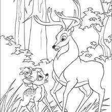 Bambi explorando a floresta