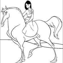 Mulan com o seu cavalo maravilhoso